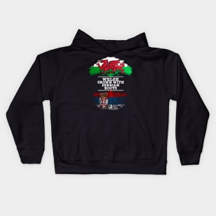 Welsh Grown With Serbian Roots - Gift for Serbian With Roots From Serbia Kids Hoodie